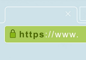 https with ssl certificate for secure connection in web browser