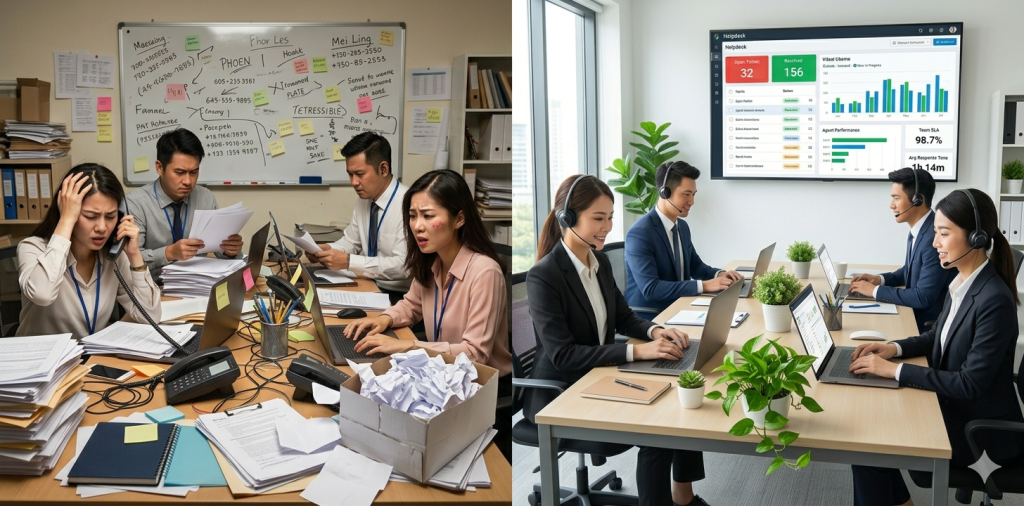 left side is chaotic team and right side is organizedteam