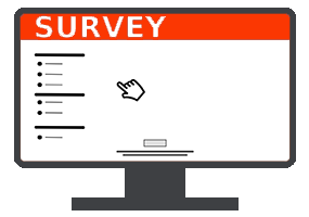 online survey on lcd screen