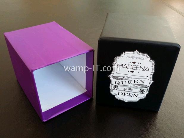 perfume bottle box - black and purple