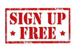 sign up free in red box