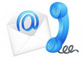 telephone and email envelope