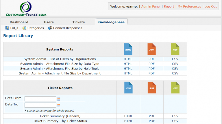 System Admin Reports - Cloud Storage, End Users Management